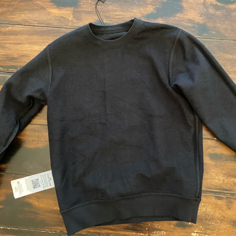 Stone Island Black Crewneck Sweatshirt with Patch - Picture 9 of 13